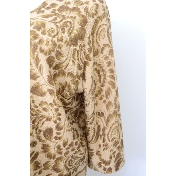 Alfred Dunner Wool Blend PLUS 2X Gold Beaded Button Cardigan 3/4 Sleeves Party - Picture 3 of 12